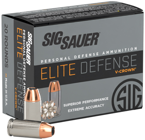 SIG AMMO 40SW 180GR ELITE V-CROWN JHP 20/10 - Ammunition